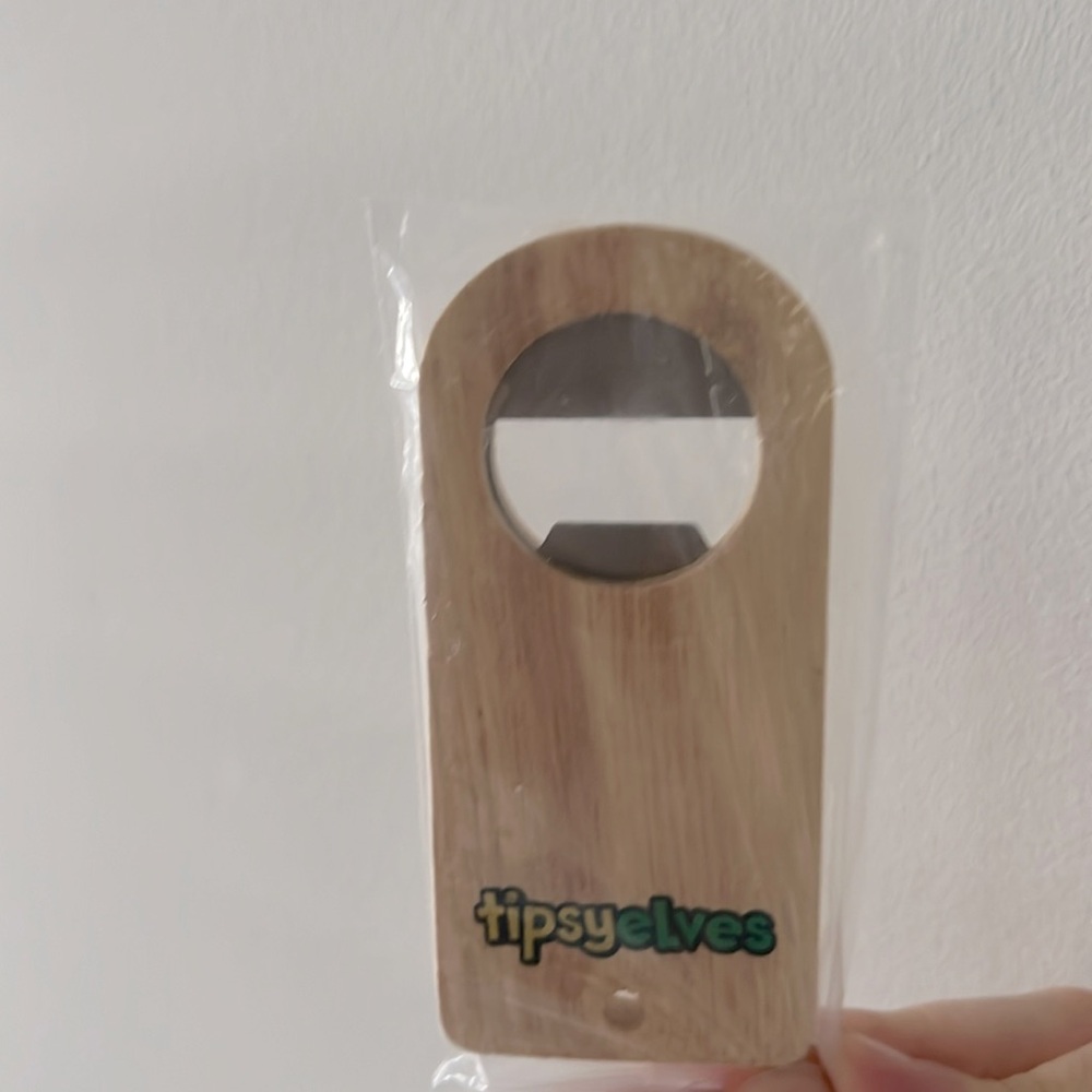 Tipsy elves wooden new bottle opener